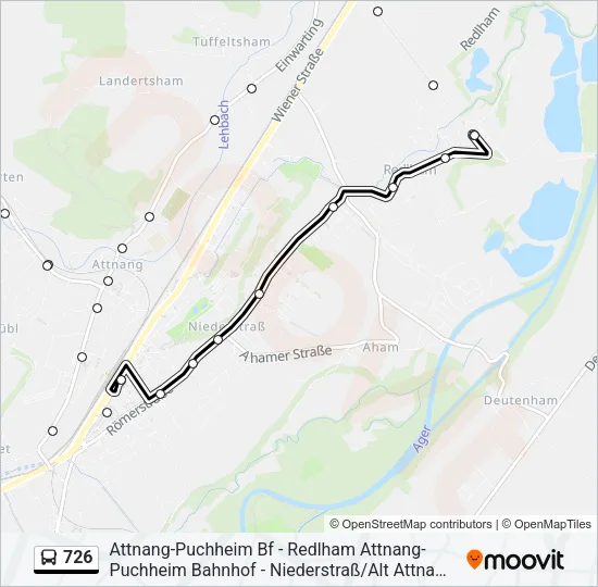 726 Bus Line Map