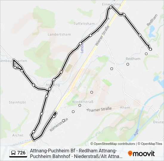 726 Bus Line Map