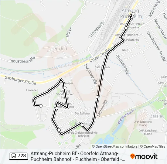 728 Bus Line Map