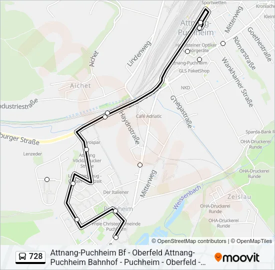 728 Bus Line Map