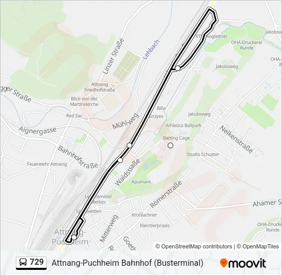 729 Bus Line Map