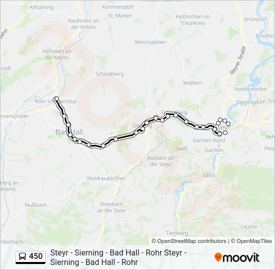 450 Bus Line Map