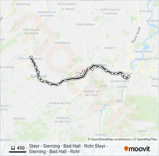 450 Bus Line Map