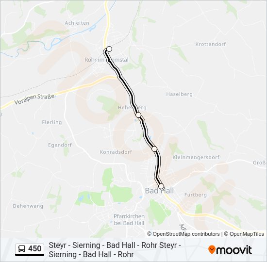 450 bus Line Map