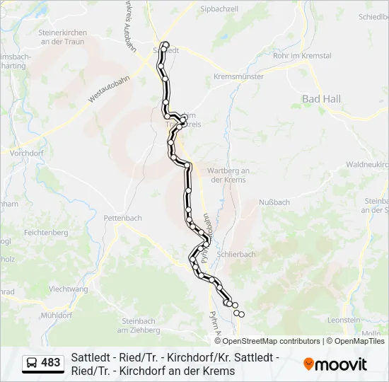 483 Bus Line Map