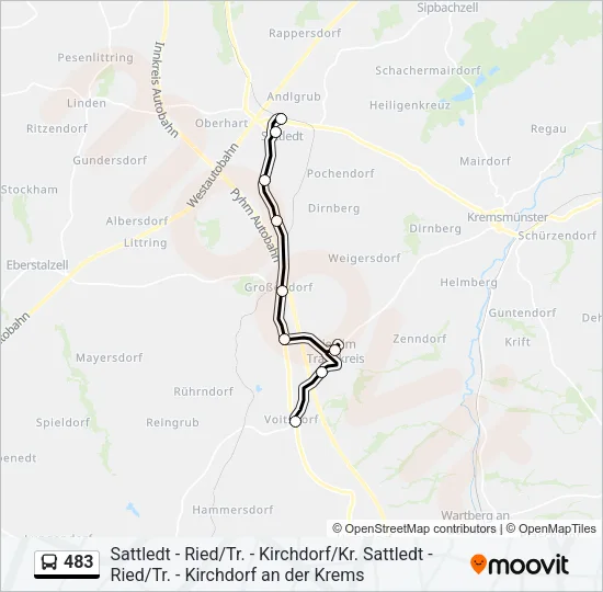 483 Bus Line Map