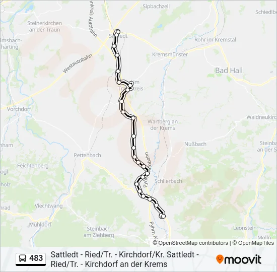 483 Bus Line Map