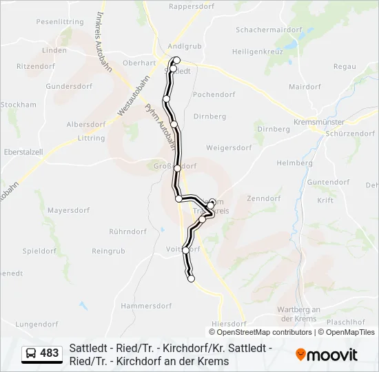 483 Bus Line Map