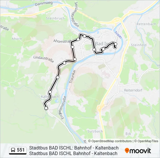 551 Bus Line Map