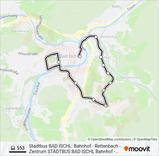 553 Bus Line Map