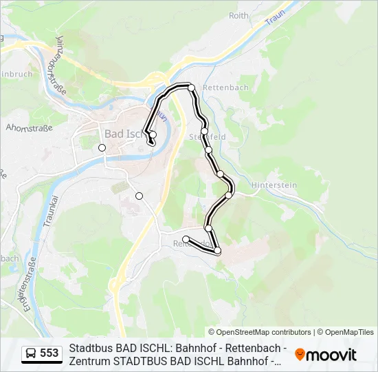 553 Bus Line Map