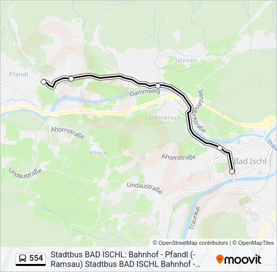 554 Bus Line Map