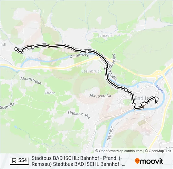 554 Bus Line Map