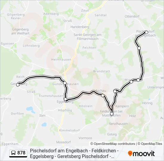 878 Bus Line Map