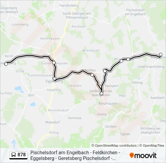 878 Bus Line Map