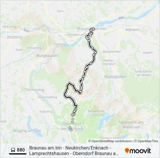 880 Bus Line Map