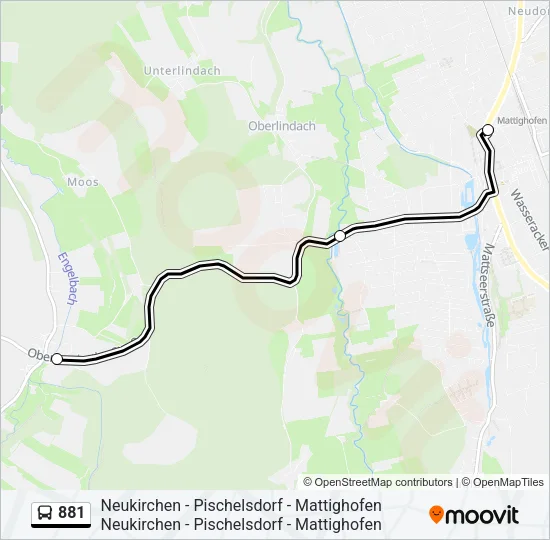 881 Bus Line Map