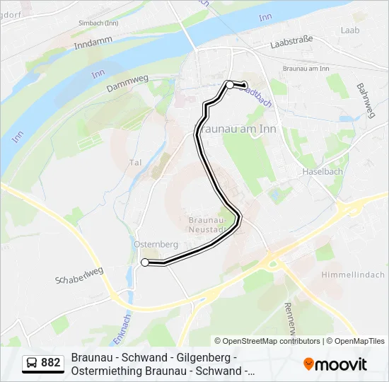 882 Bus Line Map