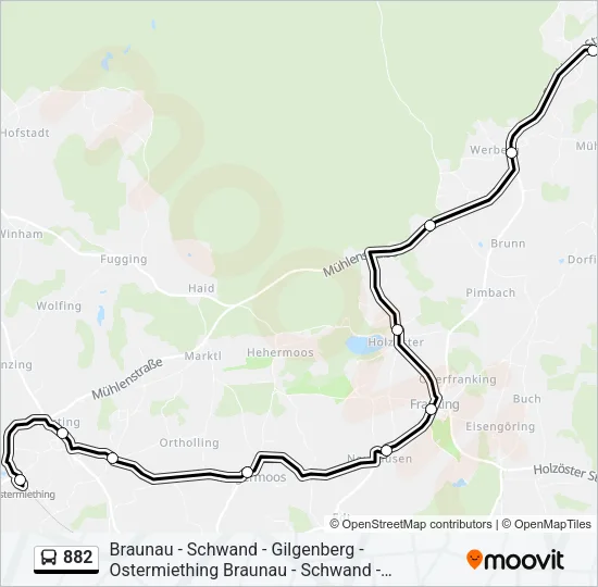 882 Bus Line Map