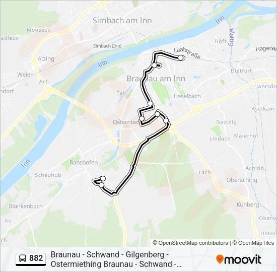 882 Bus Line Map