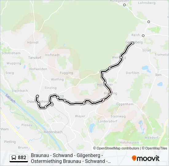 882 Bus Line Map