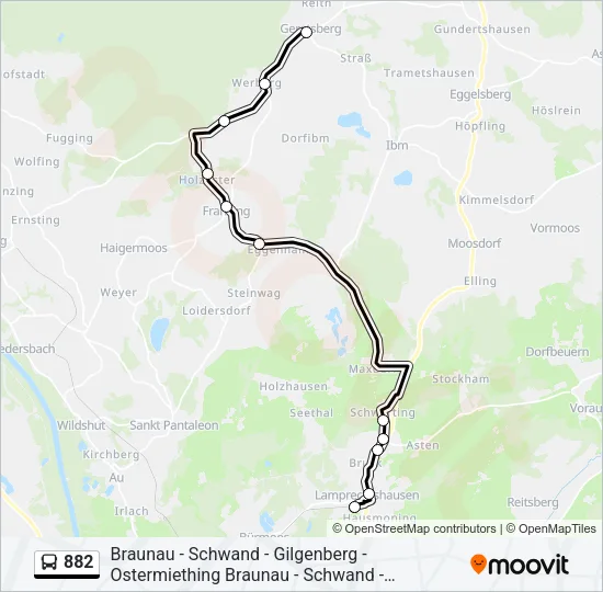 882 Bus Line Map
