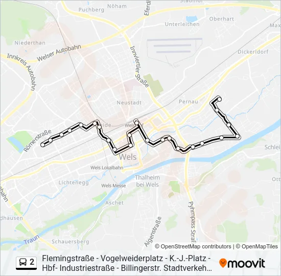 2 Bus Line Map