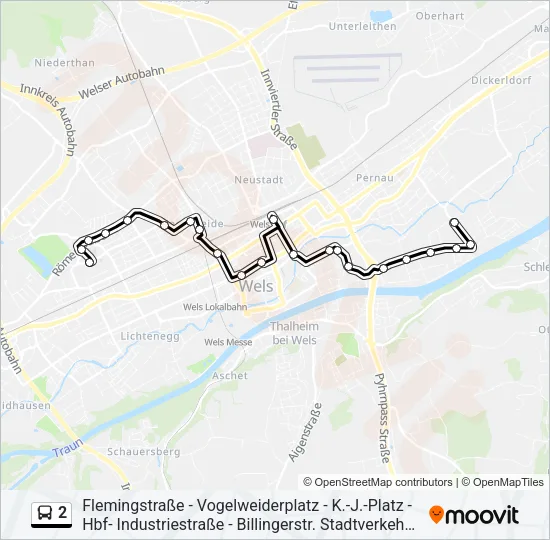 2 Bus Line Map