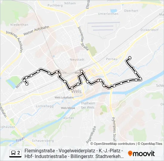 2 Bus Line Map