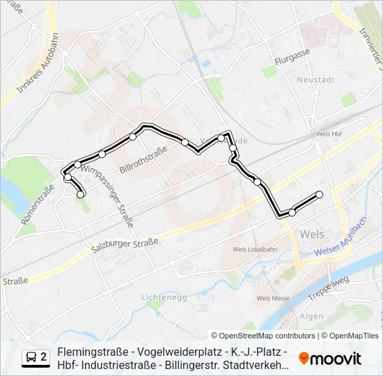 2 Bus Line Map