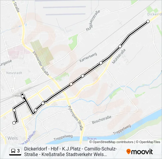 3 Bus Line Map