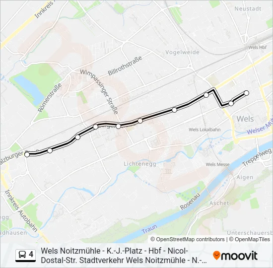 4 Bus Line Map