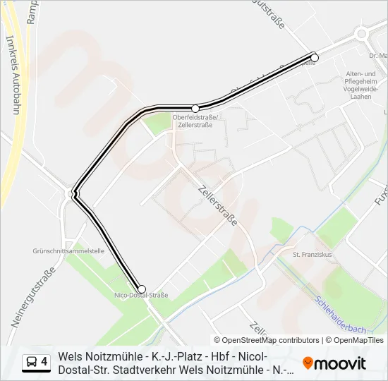 4 Bus Line Map