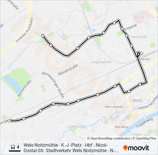 4 bus Line Map