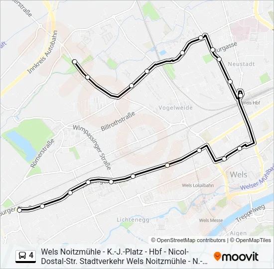 4 Bus Line Map