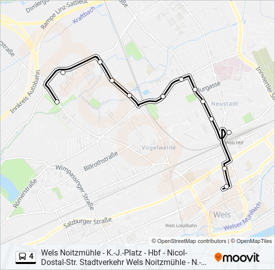 4 bus Line Map