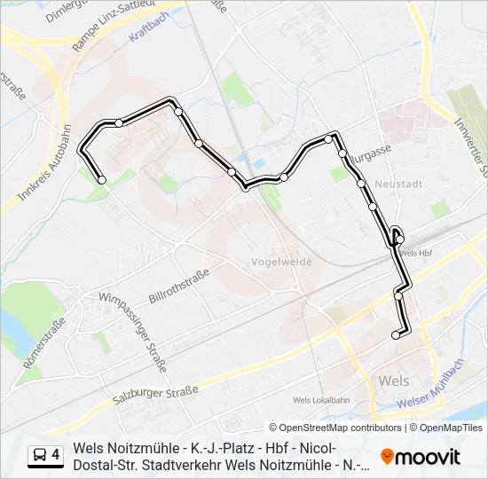 4 Bus Line Map