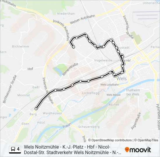 4 Bus Line Map