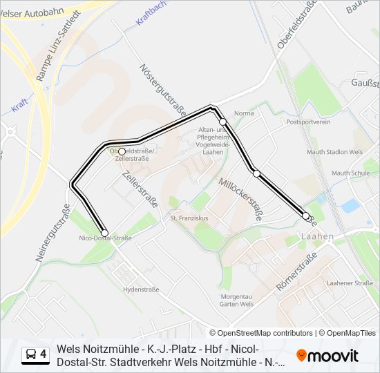 4 bus Line Map