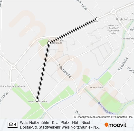 4 bus Line Map