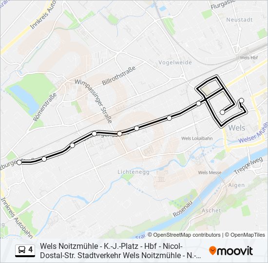 4 bus Line Map