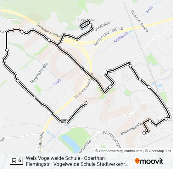 6 Bus Line Map