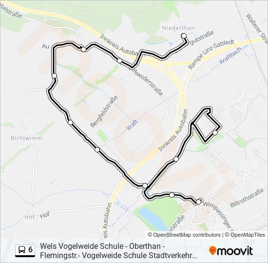 6 bus Line Map