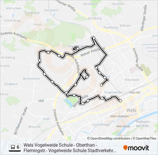 6 bus Line Map