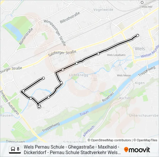 8 Bus Line Map