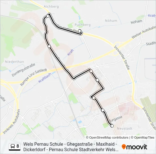 8 Bus Line Map