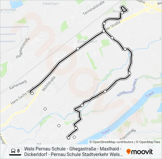 8 Bus Line Map