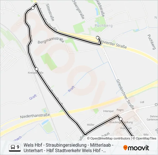 9 Bus Line Map