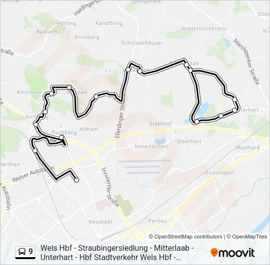 9 Bus Line Map