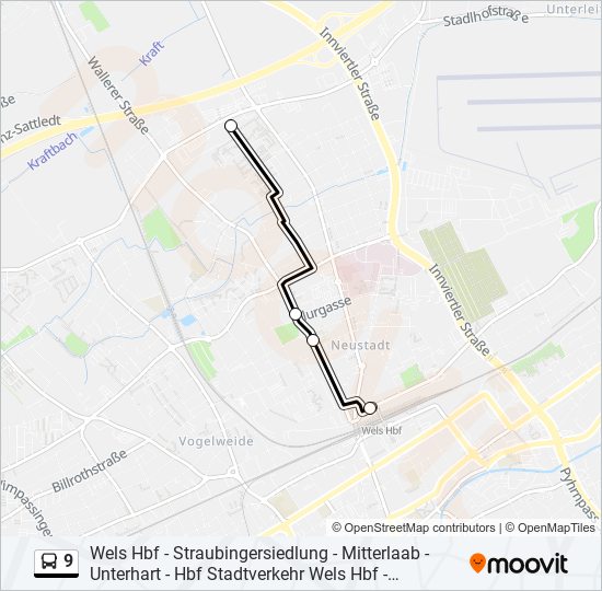 9 bus Line Map